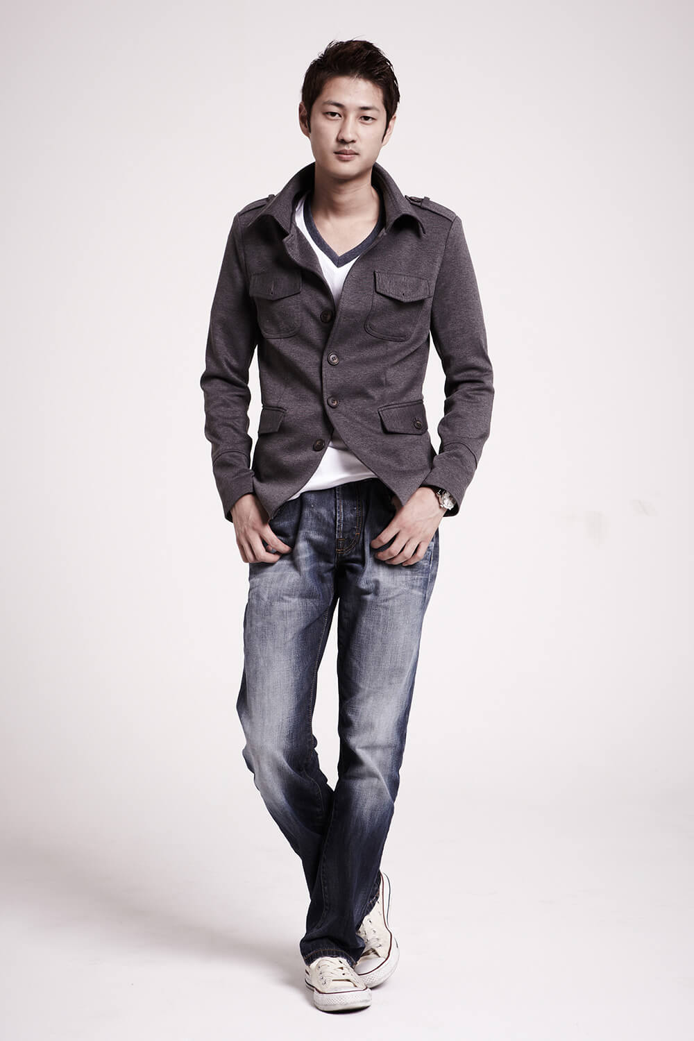 man-wearing-blue-denim-pants